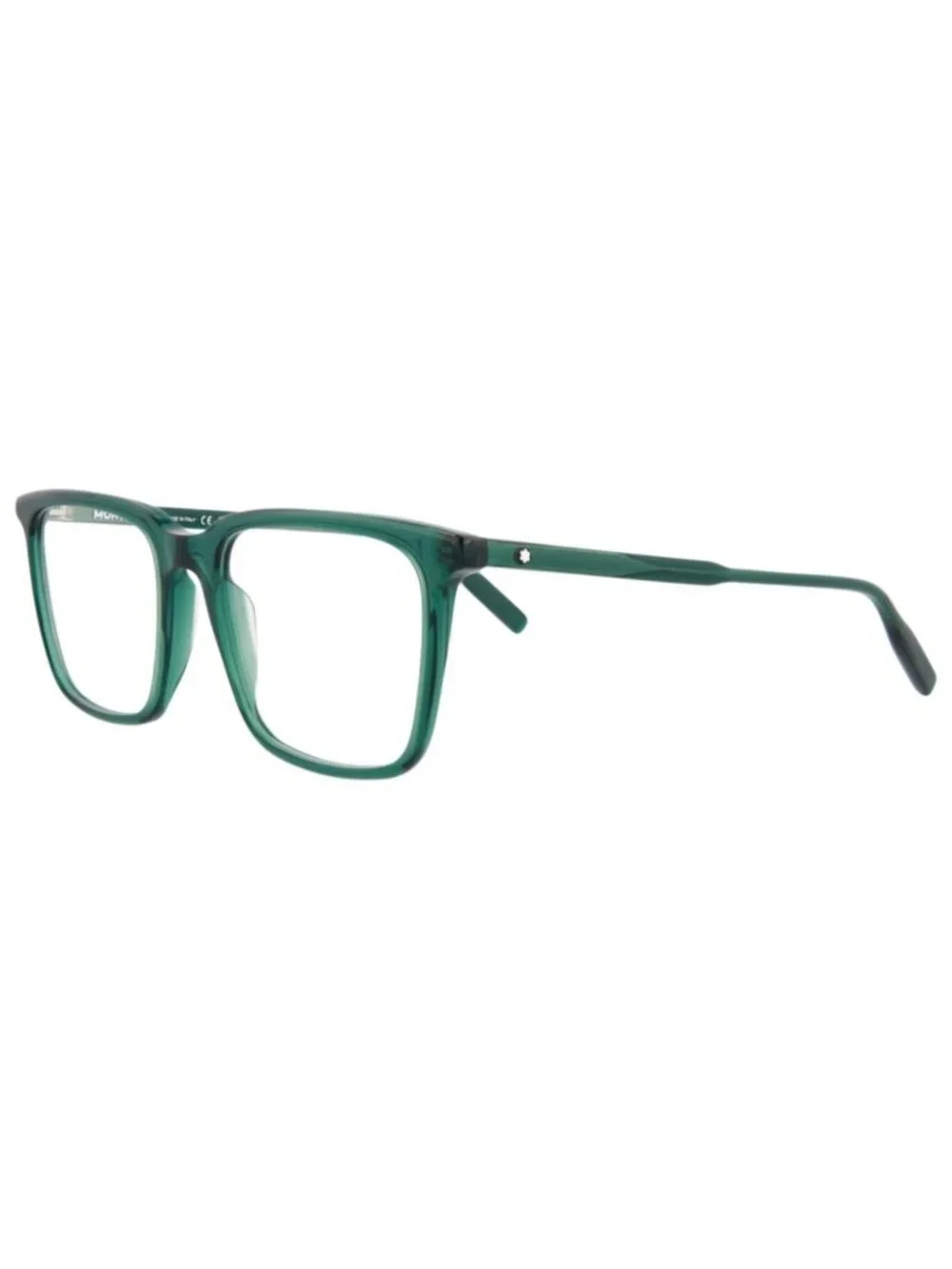 New Montblanc Women's Eyeglasses Square Rectangle Acetate Frame Mens Green Green